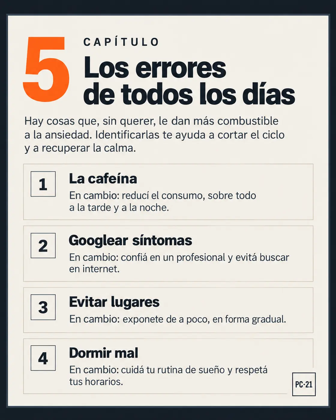 Capítulo 5: los errores de todos los días